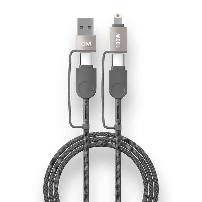 GM G Plus 4 in 1 100W Charging Cable for Laptops and Phones