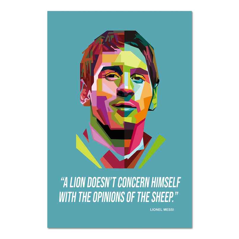 Paper Plane Design Sports Players Motivational Wall Posters | Size 12 x 18 Inch | D82