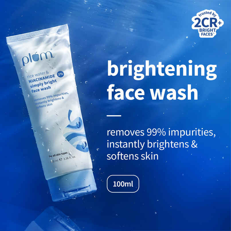 Plum Simply Bright 2% Niacinamide Face Wash With Rice Water