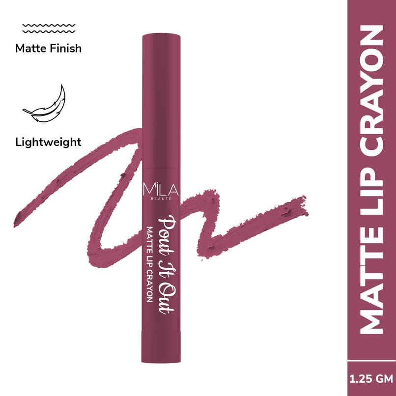 Mila Beaute Pout It Out Matte Lip Crayon Highly Pigmented Enriched With Jojoba Oil Rapunzel Mila Beaute Pout It Out Matte Lip Crayon Highly Pigmented Enriched With Jojoba Oil Rapunzel