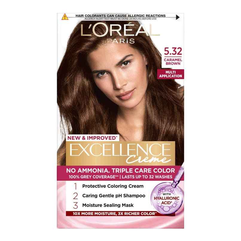 L'Oreal Paris Excellence Creme Hair Color, 5.32 Caramel Brown