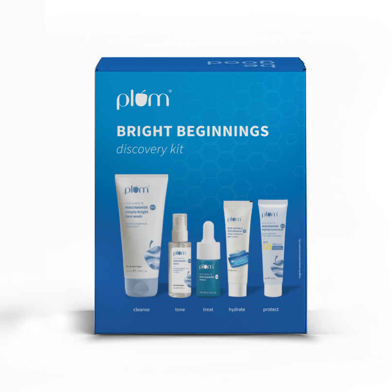 Plum Bright Beginnings Discovery Kit | Face Wash | Serum | Toner | Moisturizer | Sunscreen Plum Bright Beginnings Discovery Kit | Face Wash | Serum | Toner | Moisturizer | Sunscreen