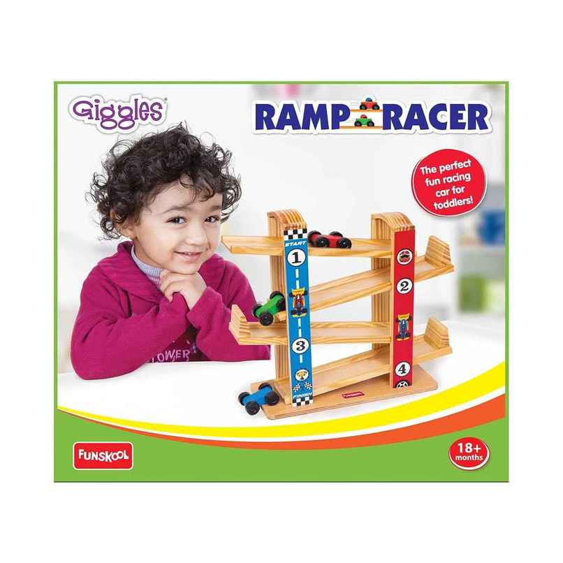 Giggles Funskool Ramp Racer Wooden Car Toy