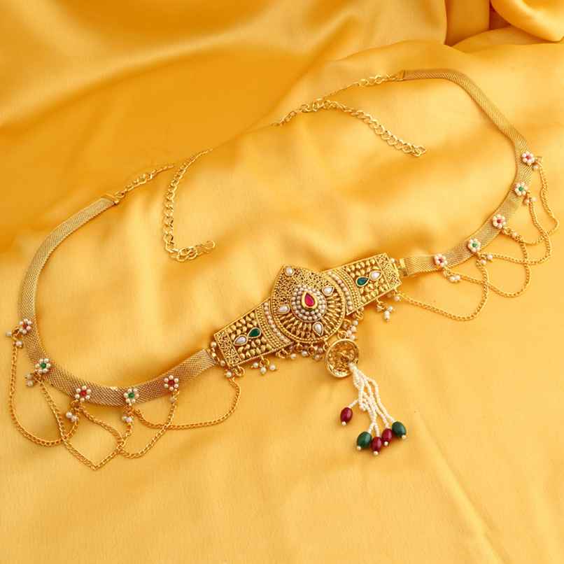 Sukkhi Alluring Pearl Gold Plated Kamarband For Women