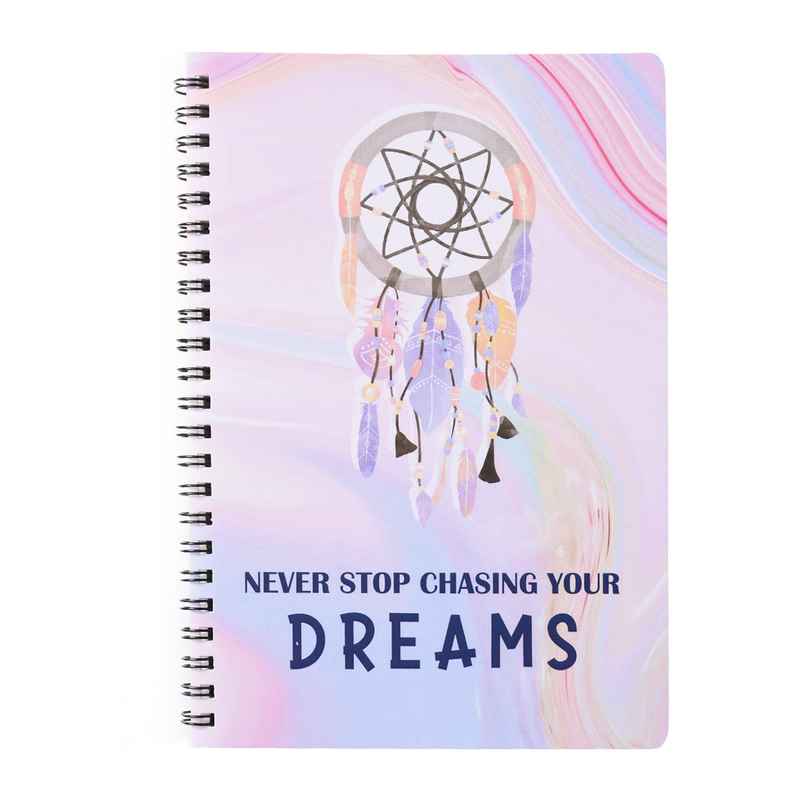 Papboo Dot Grid Spiral Wiro Notebook (120 Pages, 21 x 14 cm 90 Gsm - Dreams)