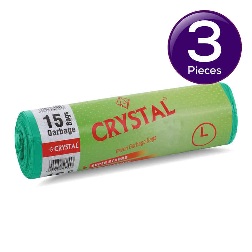 Crystal Large Green Garbage Bag Roll 24X32 Combo