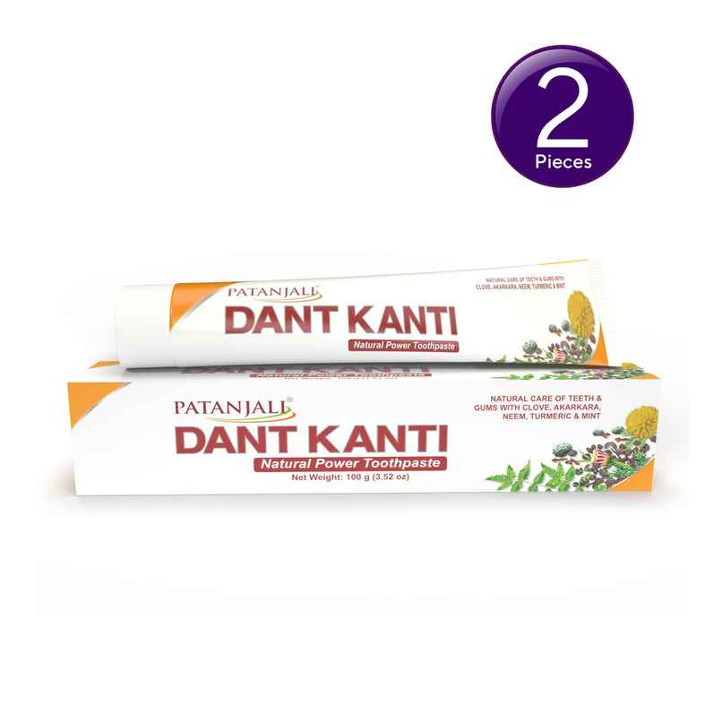 Patanjali Dant Kanti Natural Toothpaste Teeth Cleansers Paste For Strong Teeth and Gums Combo Patanjali Dant Kanti Natural Toothpaste Teeth Cleansers Paste For Strong Teeth and Gums Combo