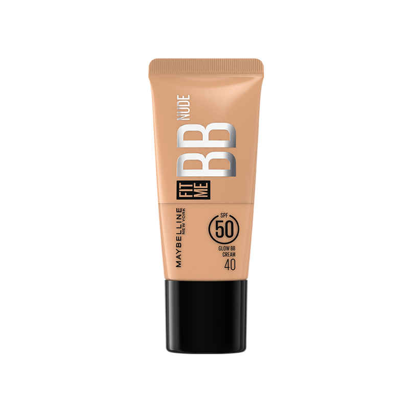 Maybelline Fit Me BB Nude Glow BB Cream, SPF 50 + 24H Hydration - 40 Maybelline Fit Me BB Nude Glow BB Cream, SPF 50 + 24H Hydration - 40