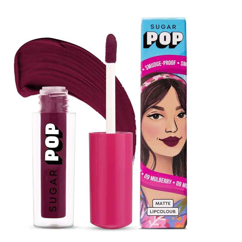 SUGAR POP Matte Lip Colour | Smudge-Proof | 09 Mulberry