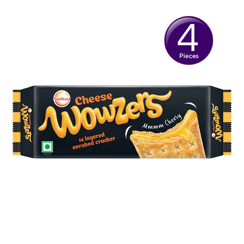 Sunfeast Wowzers Cheese Flavoured Crackers | Artificial Flavour-free Combo  