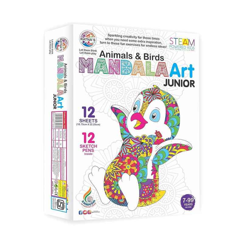 Ratna's Animals & Birds Mandala Art Jr Ratna's Animals & Birds Mandala Art Jr