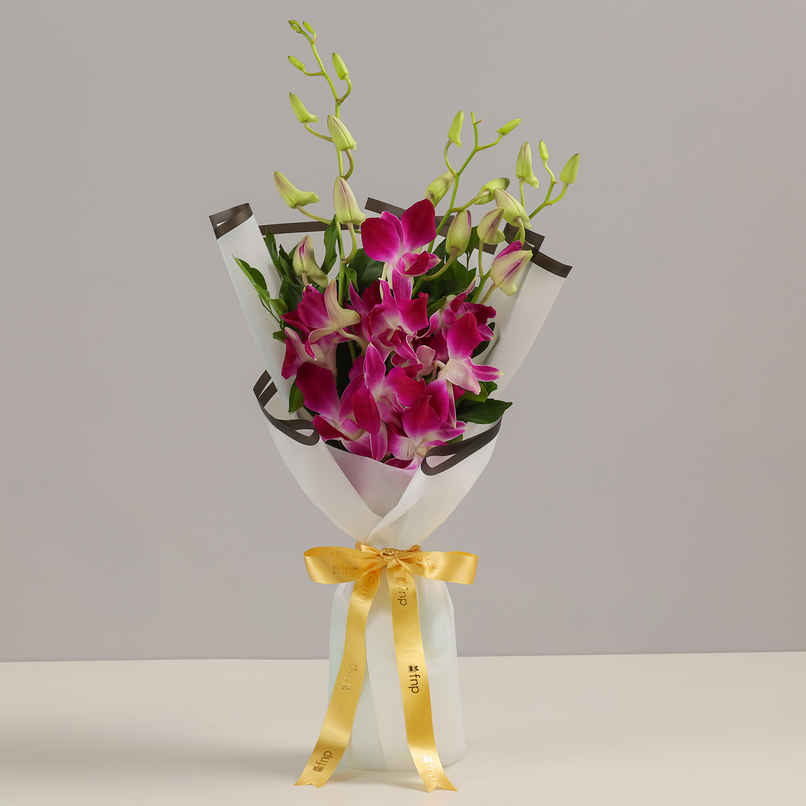 FNP 3 Purple Orchid Bouquet | Gifting FNP 3 Purple Orchid Bouquet | Gifting