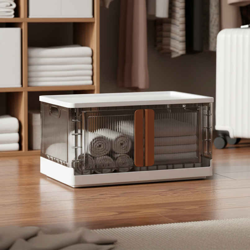 PrettyKrafts Foldable Double Door Wardrobe Organizer | 1 Step Easy Assembly Storage Cupboard