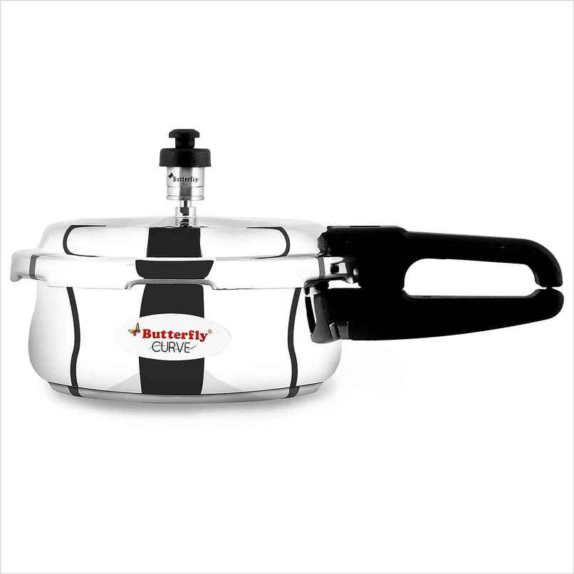 Butterfly Curve Stainless Steel Outer Lid Pressure Cooker, 2 Litre, Silver Butterfly Curve Stainless Steel Outer Lid Pressure Cooker, 2 Litre, Silver