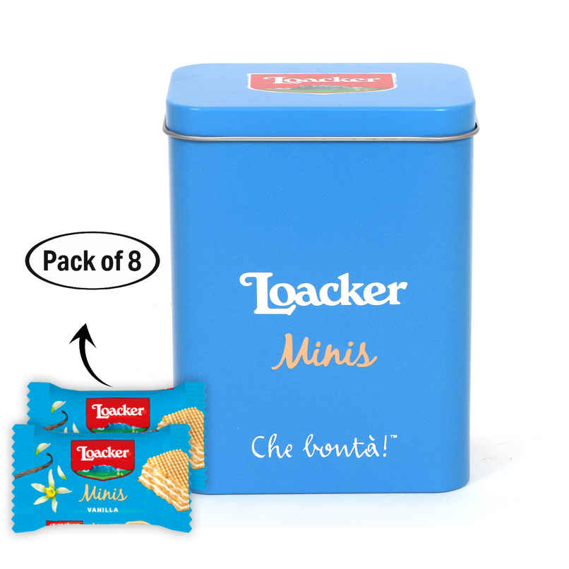 Loacker Minis Vanilla Wafer Cookies with Tin Loacker Minis Vanilla Wafer Cookies with Tin