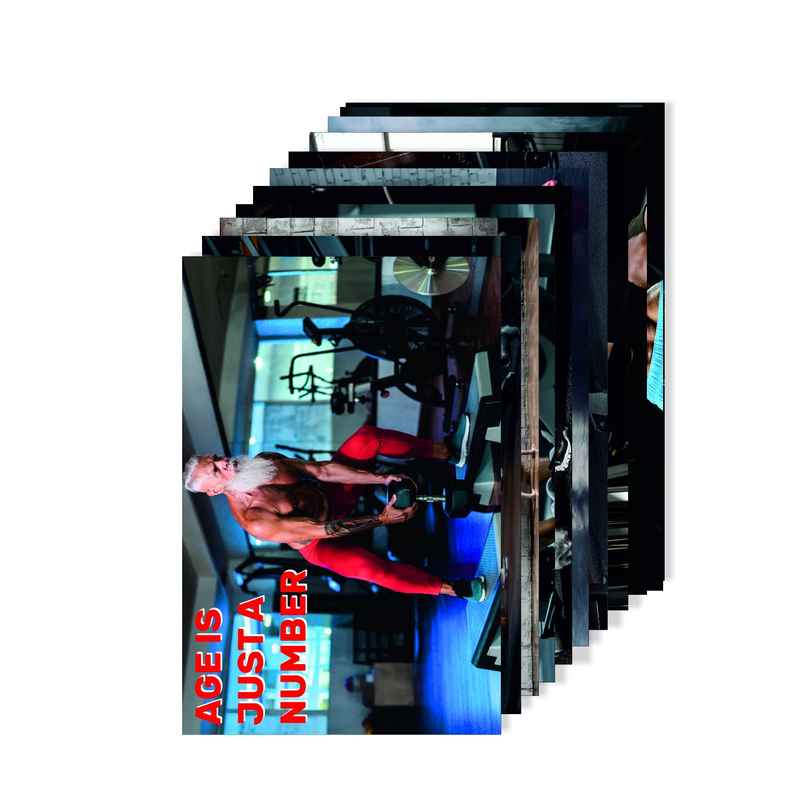 Paper Plane Design Motivational Gym/Fitness Workout Posters | Set of 10 | (12 Inch x 18 Inch) D5