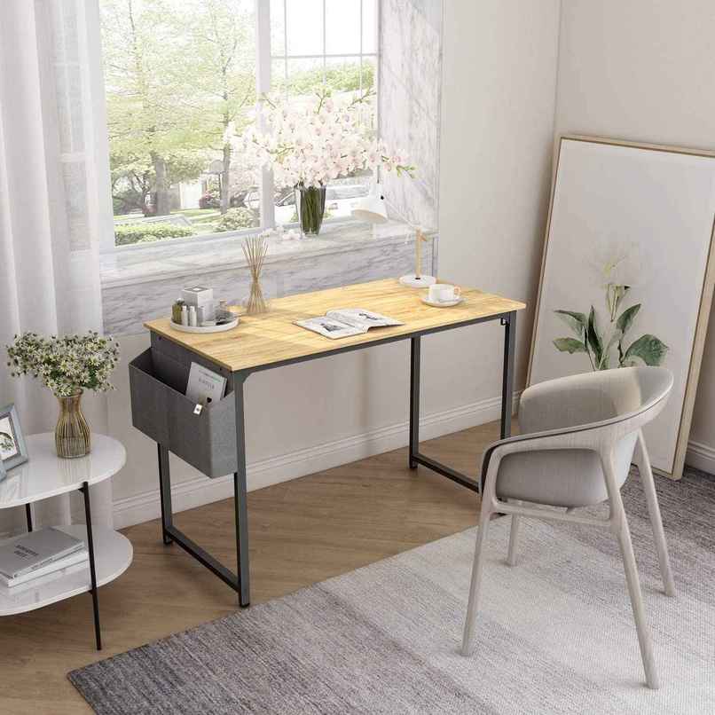 Arlavya Study and Office Table-40 x 19 Engineered Wood, Free Standing - Natural Color Arlavya Study and Office Table-40 x 19 Engineered Wood, Free Standing - Natural Color