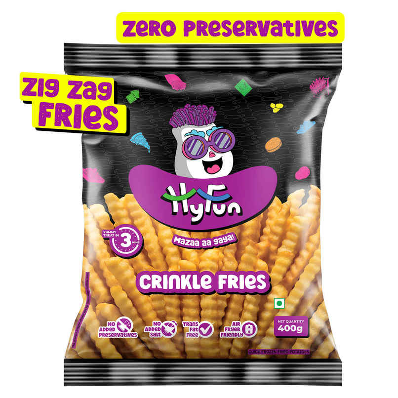 HyFun Crinkle French Fries, Crunchy & Air Fryer Friendly | Frozen