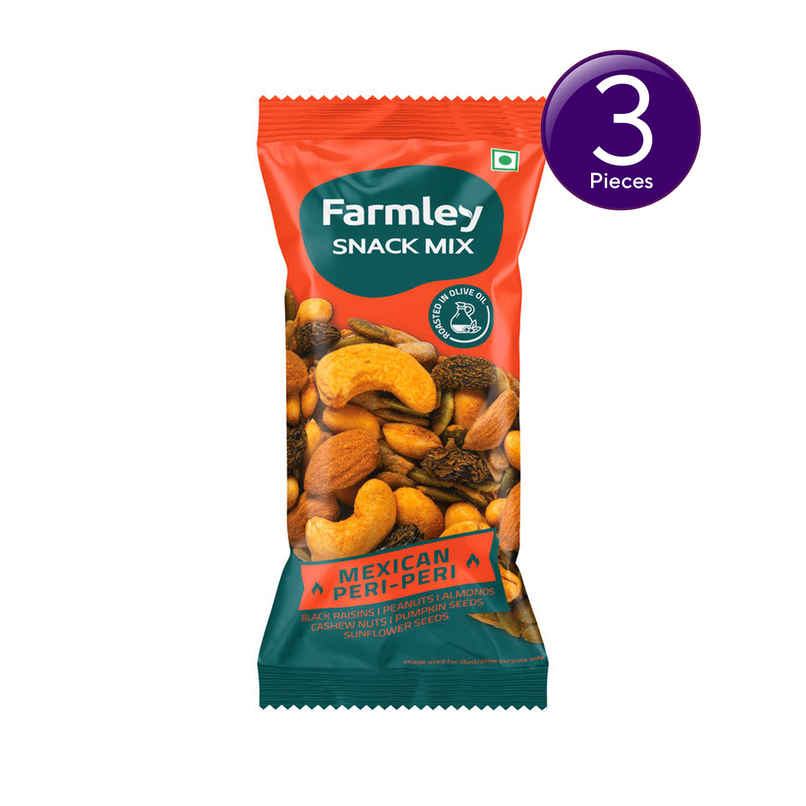 Farmley Snack Mix Dry Fruits- Mexican Peri Peri Combo 