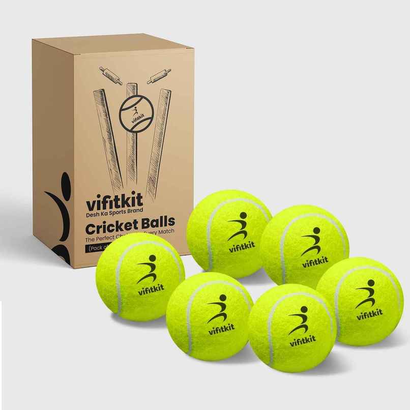 VFK by Xtrim Cricket / Tennis Ball | Pack of 6 VFK by Xtrim Cricket / Tennis Ball | Pack of 6