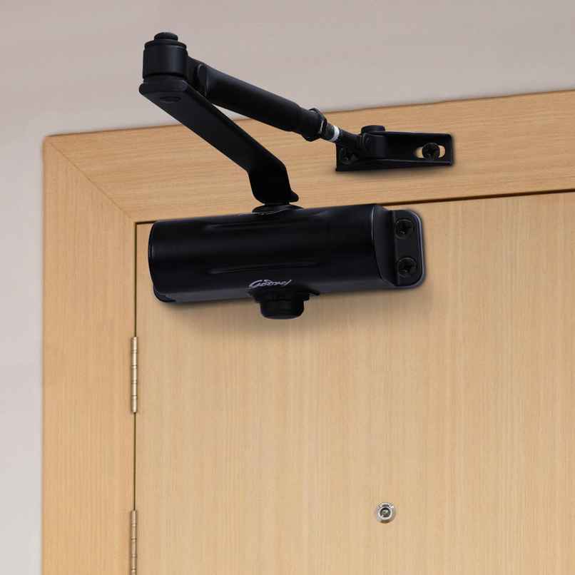 Godrej Hercules Door Closer | Wooden, Aluminum & Metal Doors | 2-Speed | Matte Black Finish