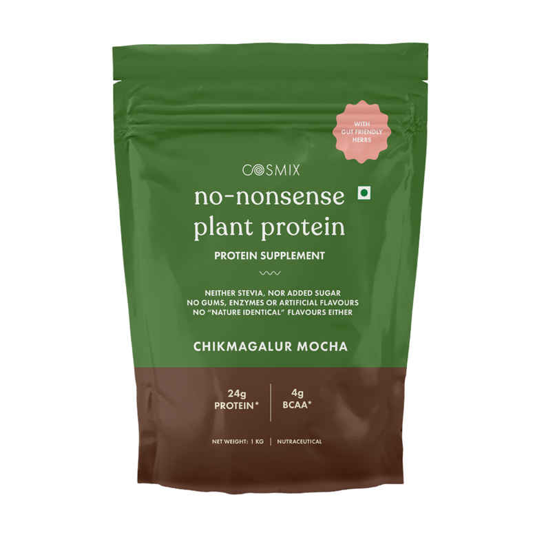 Cosmix No Nonsense Plant Protein Chikmagalur Mocha | 24 g Protein per Serve