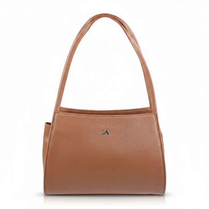 Metro Women's Textured PU 13 L Double Strap Shoulder Bag | Tan - One Size