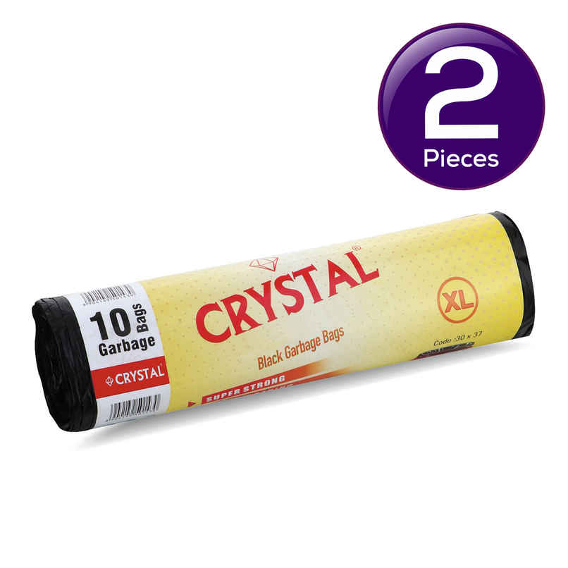 Crystal Extra Large Black Garbage Bag Roll 30X37 Combo Crystal Extra Large Black Garbage Bag Roll 30X37 Combo