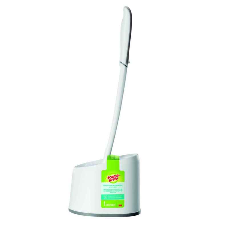 Scotch-Brite Premium Toilet Plastic Brush with Round Container