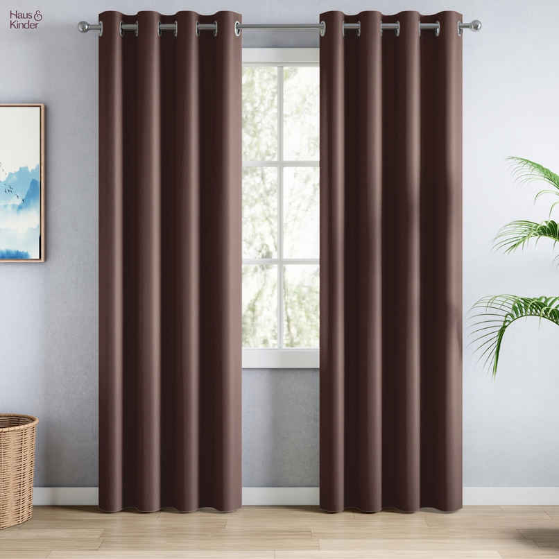 Haus & Kinder Polyester Blackout Solid Essential Drape Door Curtain Mocha Haus & Kinder Polyester Blackout Solid Essential Drape Door Curtain Mocha