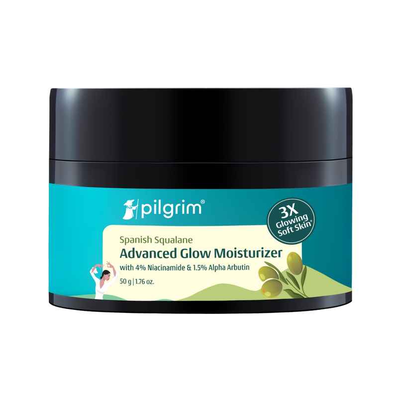 Pilgrim Squalane Glow Moisturizer with Niacinamide & Vitamin C for 3X Glowing Soft Skin