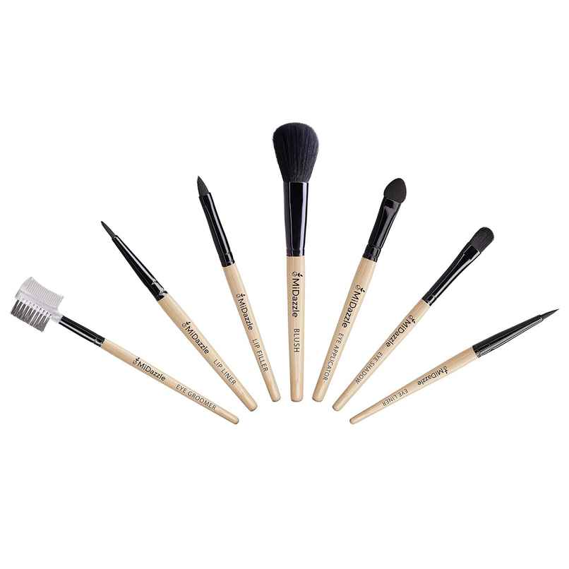 Midazzle Premium Wooden Medium Brush | Set of - 7 | MIMB1118