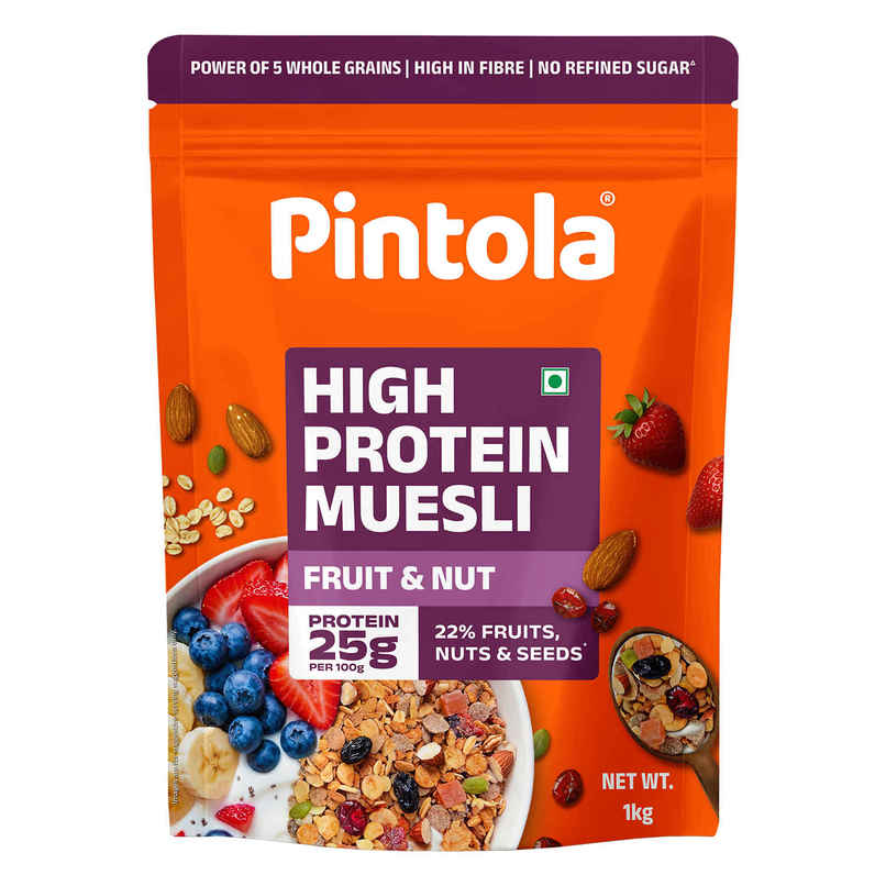 Pintola 25g High Protein Muesli - Fruit & Nut - Naturally Sweetened Pintola 25g High Protein Muesli - Fruit & Nut - Naturally Sweetened