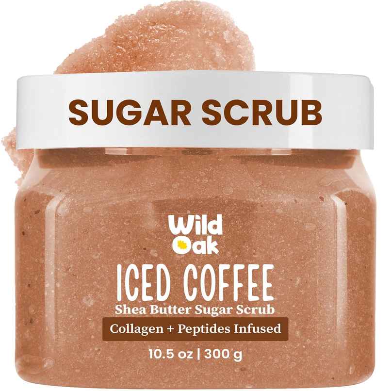 WildOak Iced Coffee Sugar Body Scrub Tan Removal & Strawberry Skin WildOak Iced Coffee Sugar Body Scrub Tan Removal & Strawberry Skin