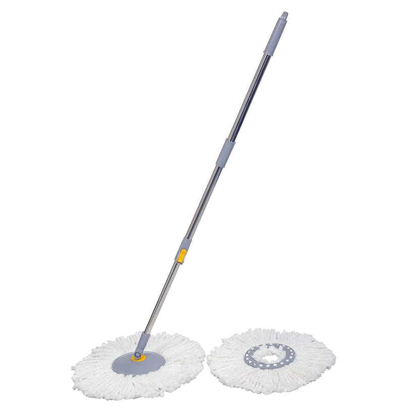 Esquire 360 Bucket Spin Mop Stick With an Additional Refill - Color Grey