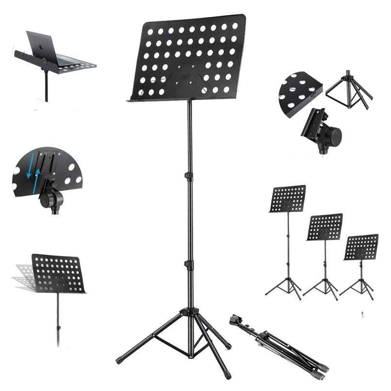 Kadence Music Stand NK09 - Adjustable Orchestral Stand with Sheet Clip Holder