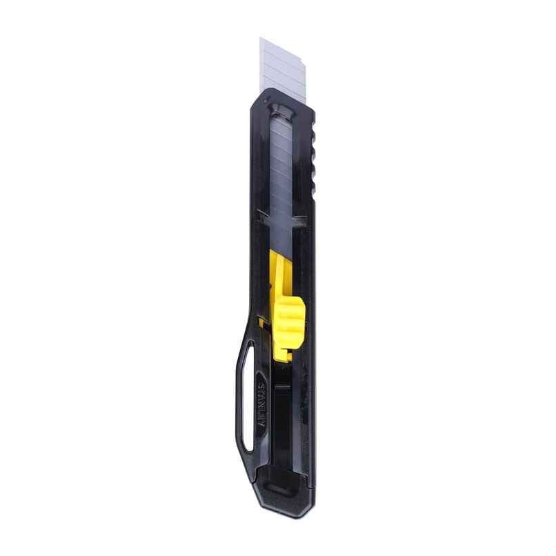 STANLEY STHT10323-800 18mm Plastic Slide Lock Snap-Off Knife for Home & Professional Use, Yellow