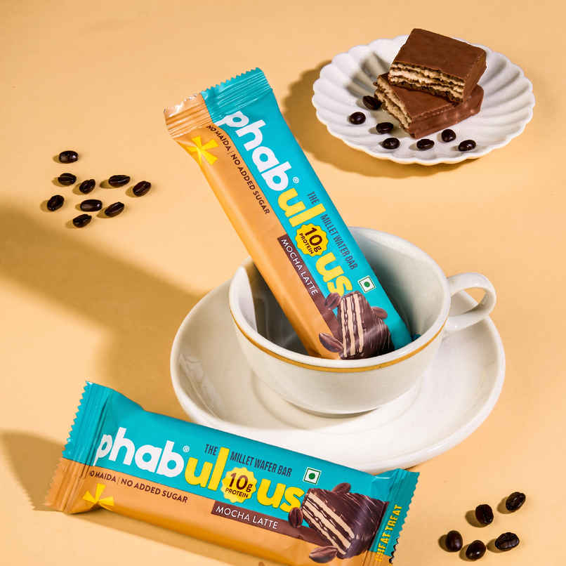 Phab Mocha Latte Millet Wafer Bar I 10g Protein Wafer Phab Mocha Latte Millet Wafer Bar I 10g Protein Wafer