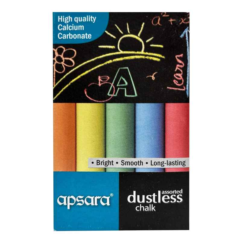 Apsara Dustless Chalk Assorted (Pack of 10) Apsara Dustless Chalk Assorted (Pack of 10)