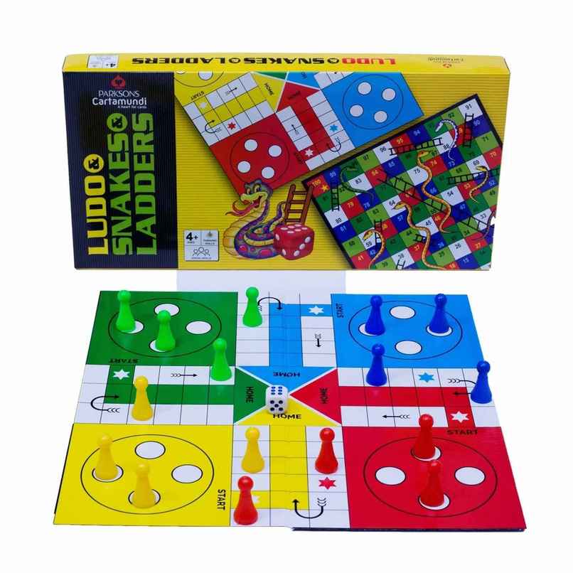 Parksons Cartamundi Cartamundi Snake & Ladder and Ludo | 2 in 1 Board Game | 4+ years Parksons Cartamundi Cartamundi Snake & Ladder and Ludo | 2 in 1 Board Game | 4+ years