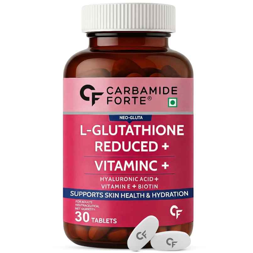 Carbamide Forte Japanese Reduced L Glutathione Tablets 500mg with Vitamin C | Glutathione Supplement