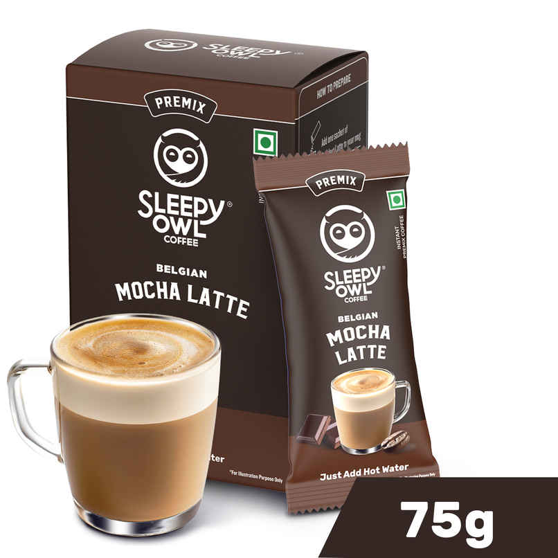 Sleepy Owl Belgian Mocha Medium Roast Coffee Premix Sachets