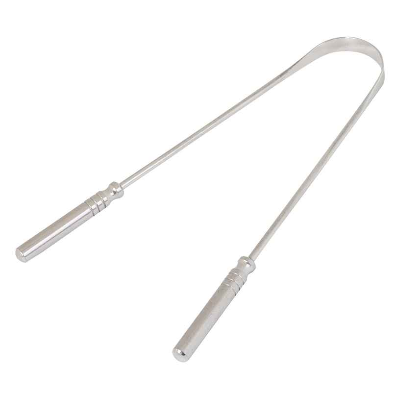 Midazzle Metal Stainless Steel Tongue Cleaner with Handle | MIOT7502