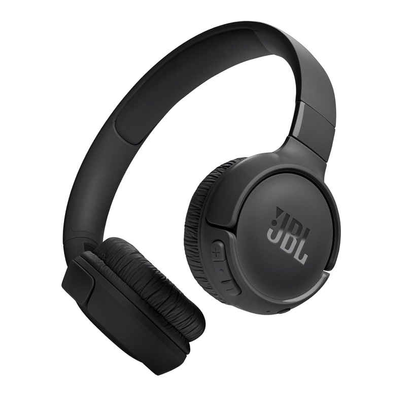 JBL Tune 520BT Wireless On Ear Headphones with Mic, Upto 57H Battery, Speed Charge : 5 Min Charge Gives Up to 3H of Playback, Multipoint Connect, Customizable Bass with Headphones App, BT 5.3 - Black