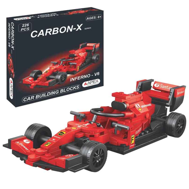 Apex Carbon-X Inferno F1 Building Blocks 226 Pieces | STEM Construction Toy Apex Carbon-X Inferno F1 Building Blocks 226 Pieces | STEM Construction Toy