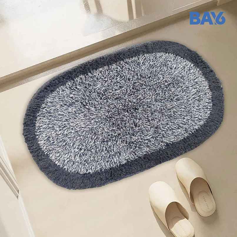 BAY6 Bae Oval Cotton Doormat Set | 40 x 60 cm - Grey