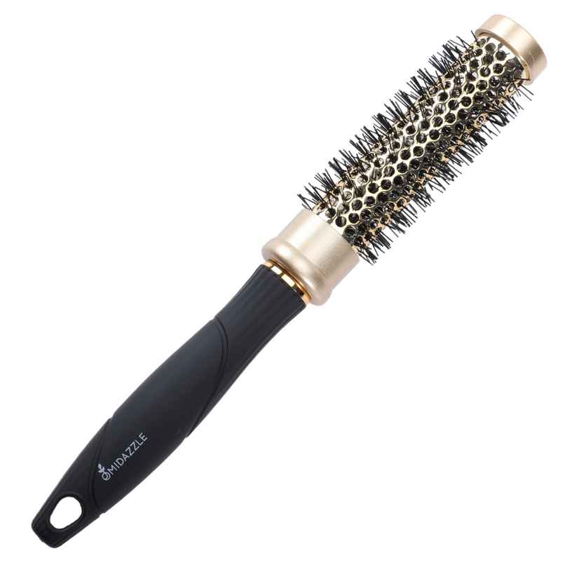 Midazzle Premium Curl Gold And Black Hair Brush | MIHB0012