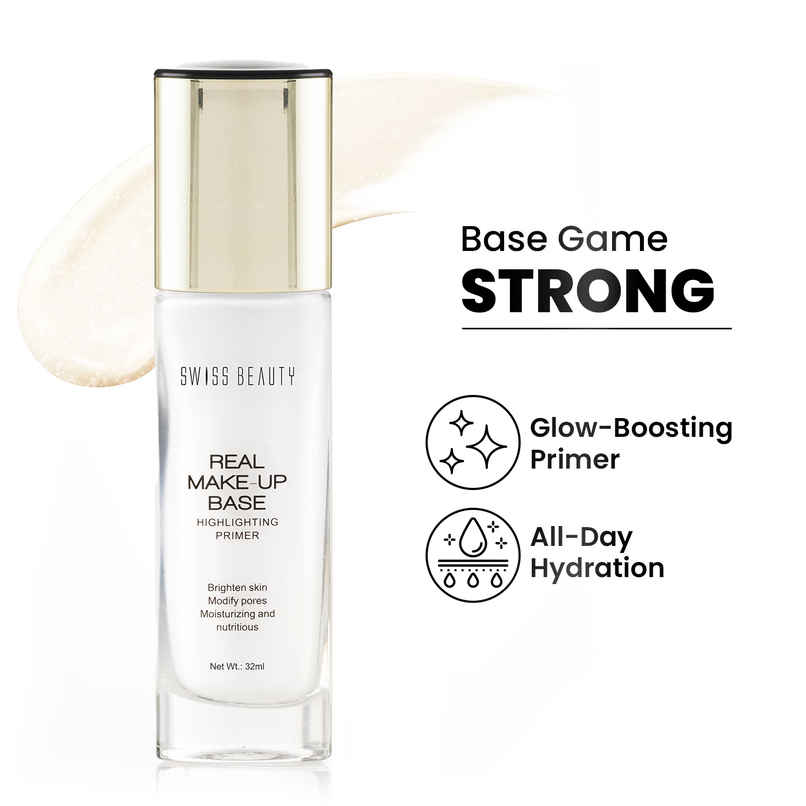 Swiss Beauty Real Makeup Base Highlighting Primer | 02 Golden Tint Swiss Beauty Real Makeup Base Highlighting Primer | 02 Golden Tint
