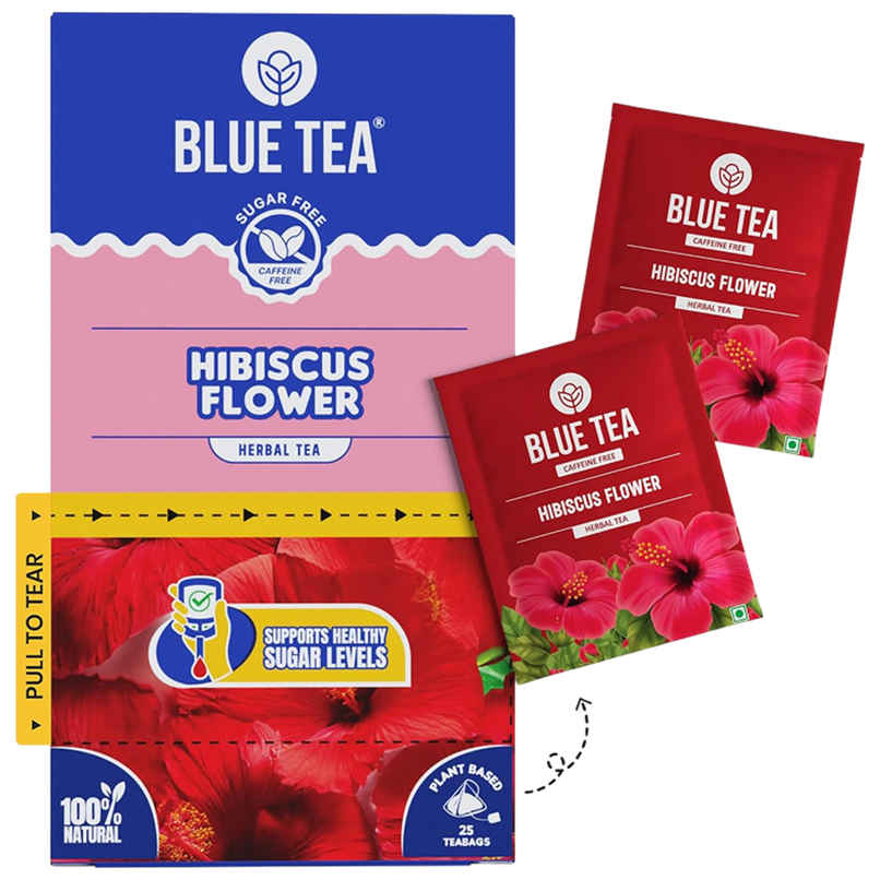 Blue Tea Hibiscus Flower Herbal Tea | Box Blue Tea Hibiscus Flower Herbal Tea | Box