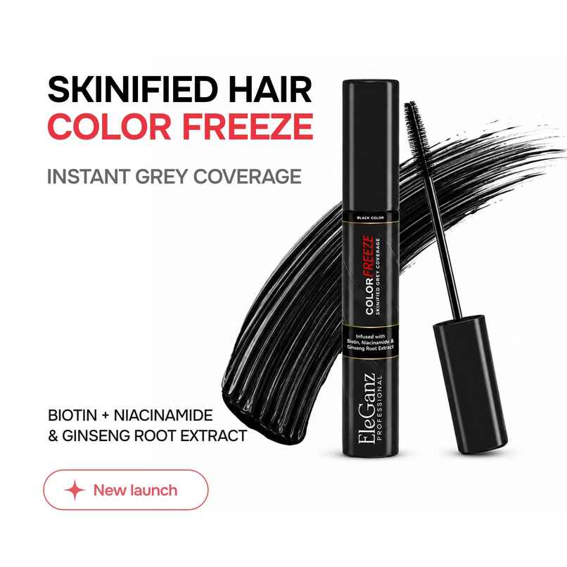 Eleganz Professional Hair Colorfix Gel - Root Touch Up, Bald Spot Fix, Niacinamide,Argan Oil - Black Eleganz Professional Hair Colorfix Gel - Root Touch Up, Bald Spot Fix, Niacinamide,Argan Oil - Black